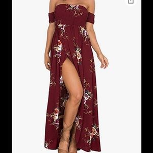 Off shoulder maxi dress